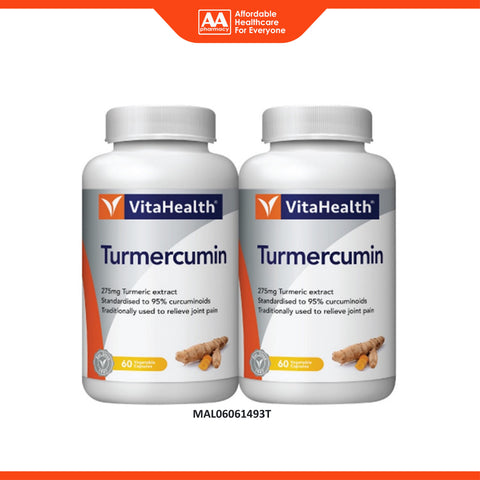 VitaHealth Turmercumin Vegetable Capsule 2x60's