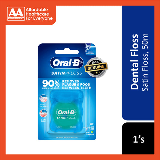 Oral-B Satin Waxed Floss 50m 1's
