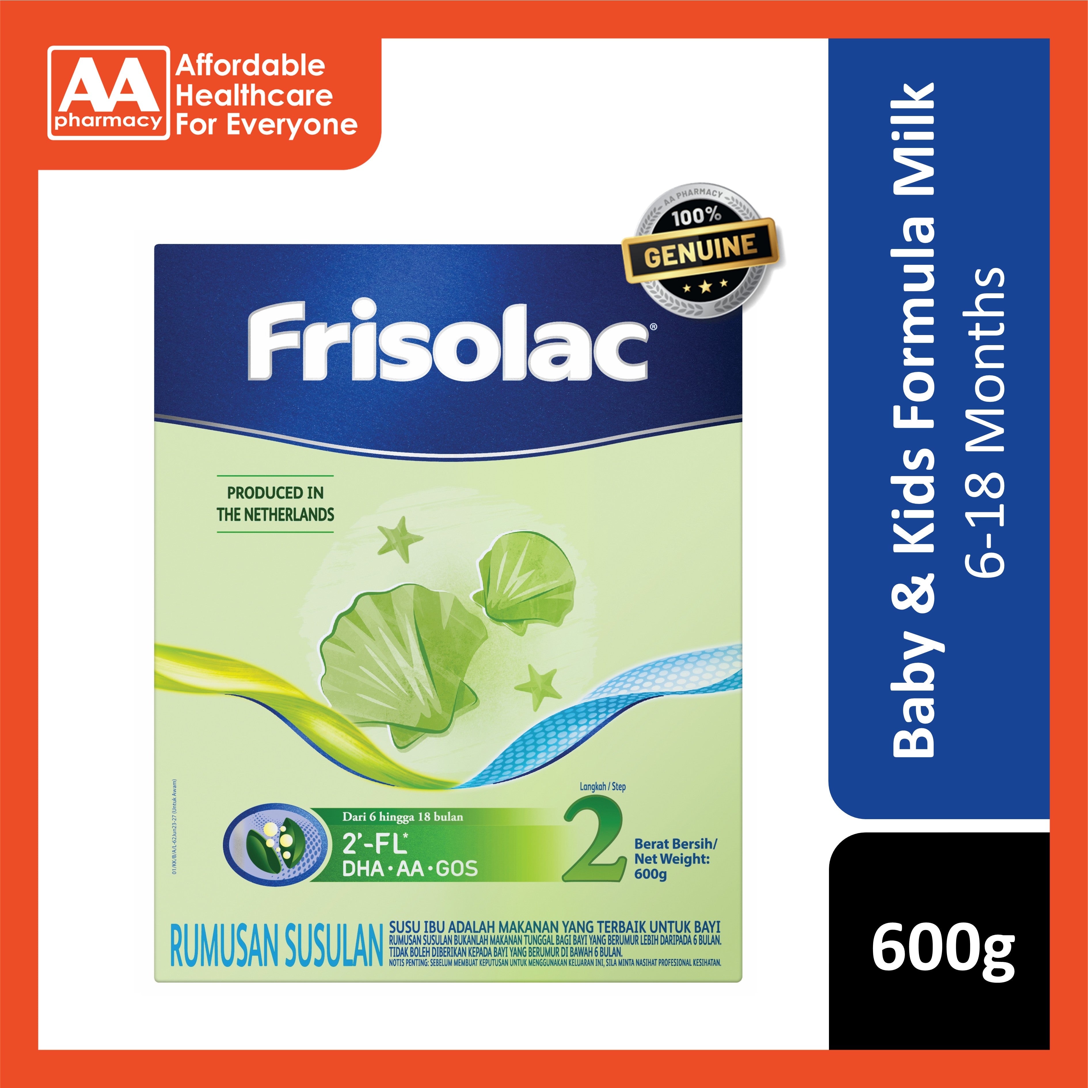 Frisolac Infant's Nutrition Milk Formula Step 2 600g (For Babies 6-18 ...