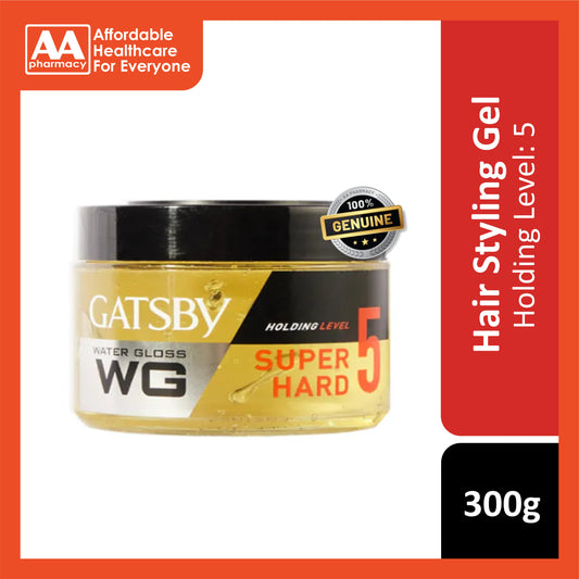 Gatsby Water Gloss Hair Gel (Super Hard, Holding Level 5) 300g