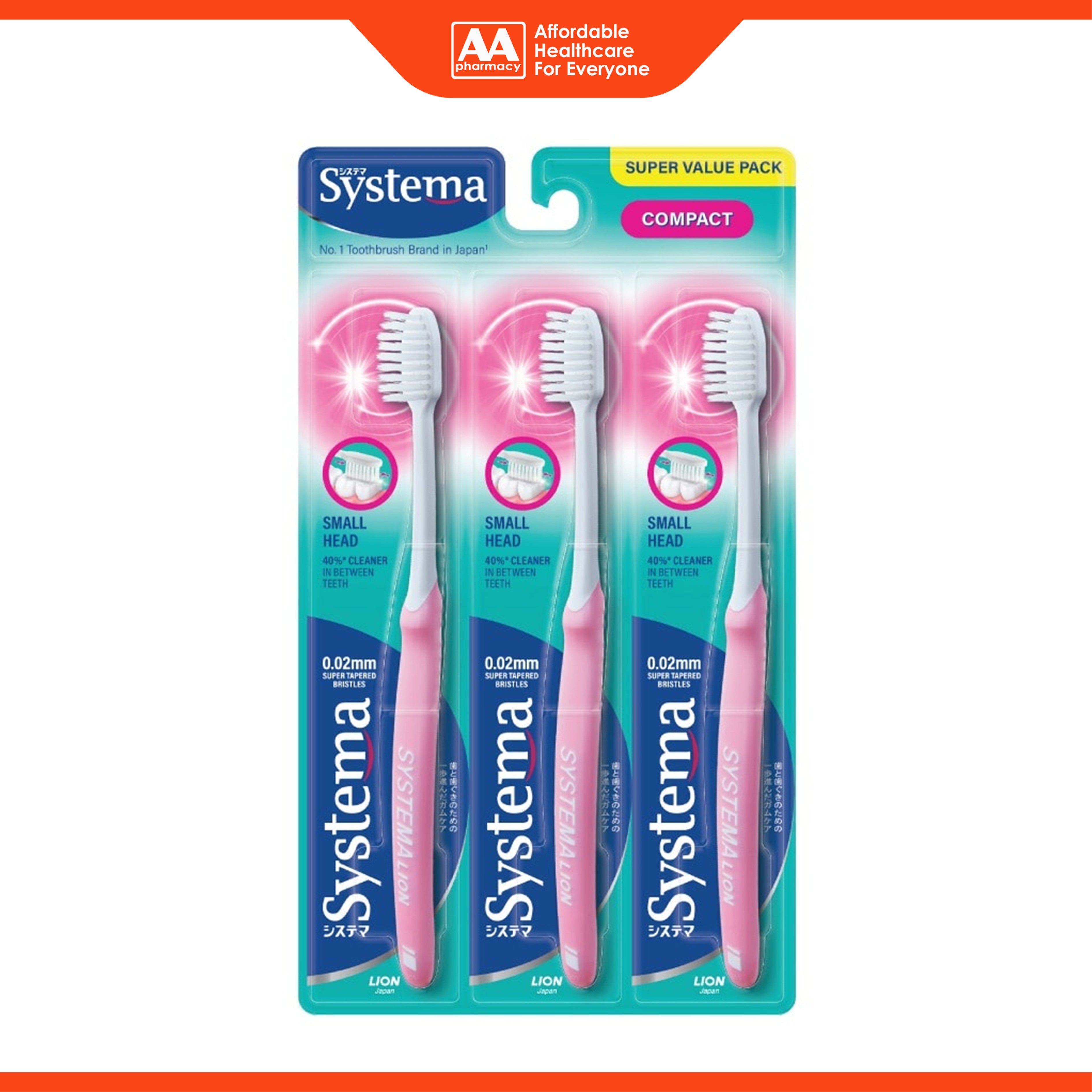 Systema Toothbrush (Compact, Small Head Size, Soft) 3's