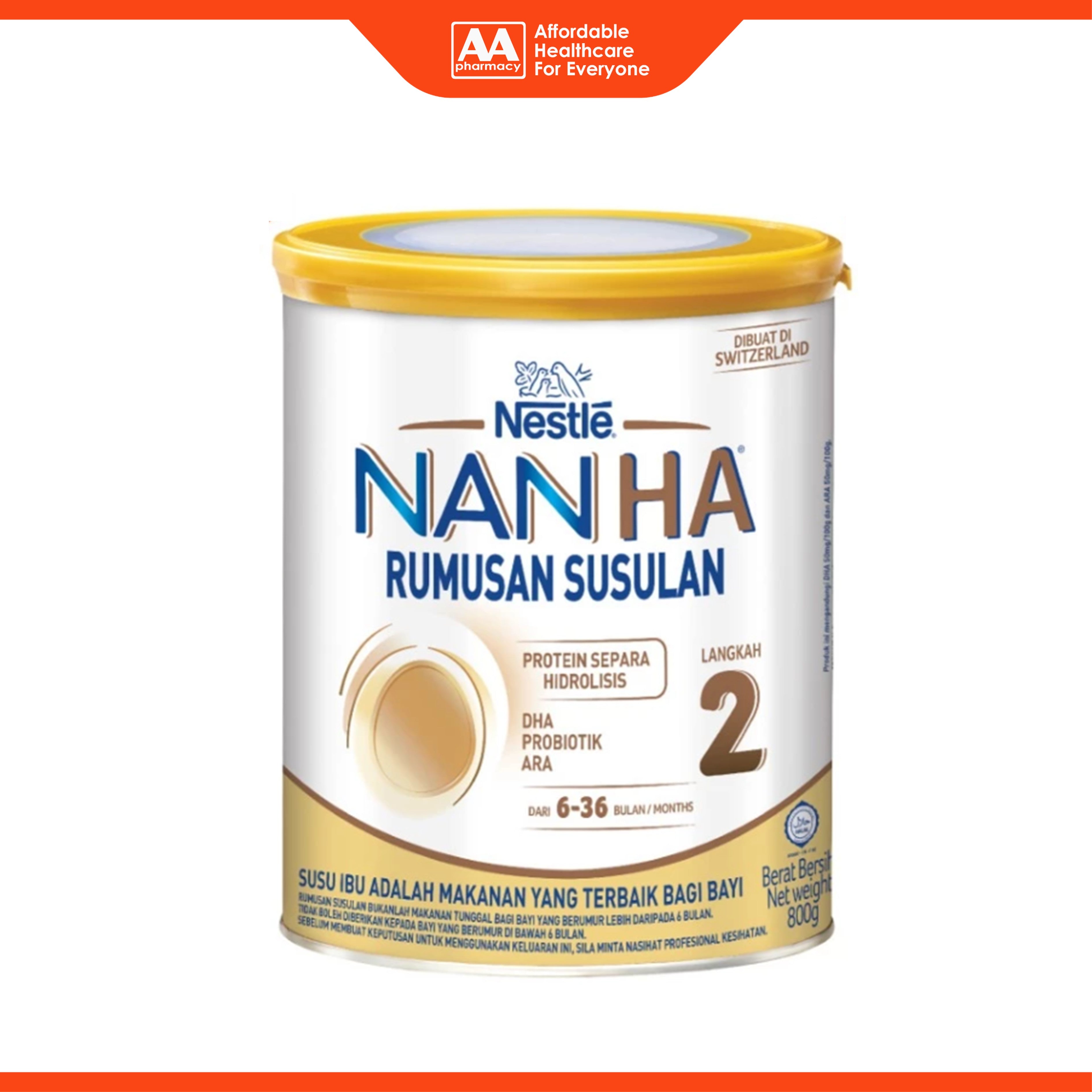 Nestlé NAN HA Follow Up Formula Step 2 800g (For Babies 6-36 Months)