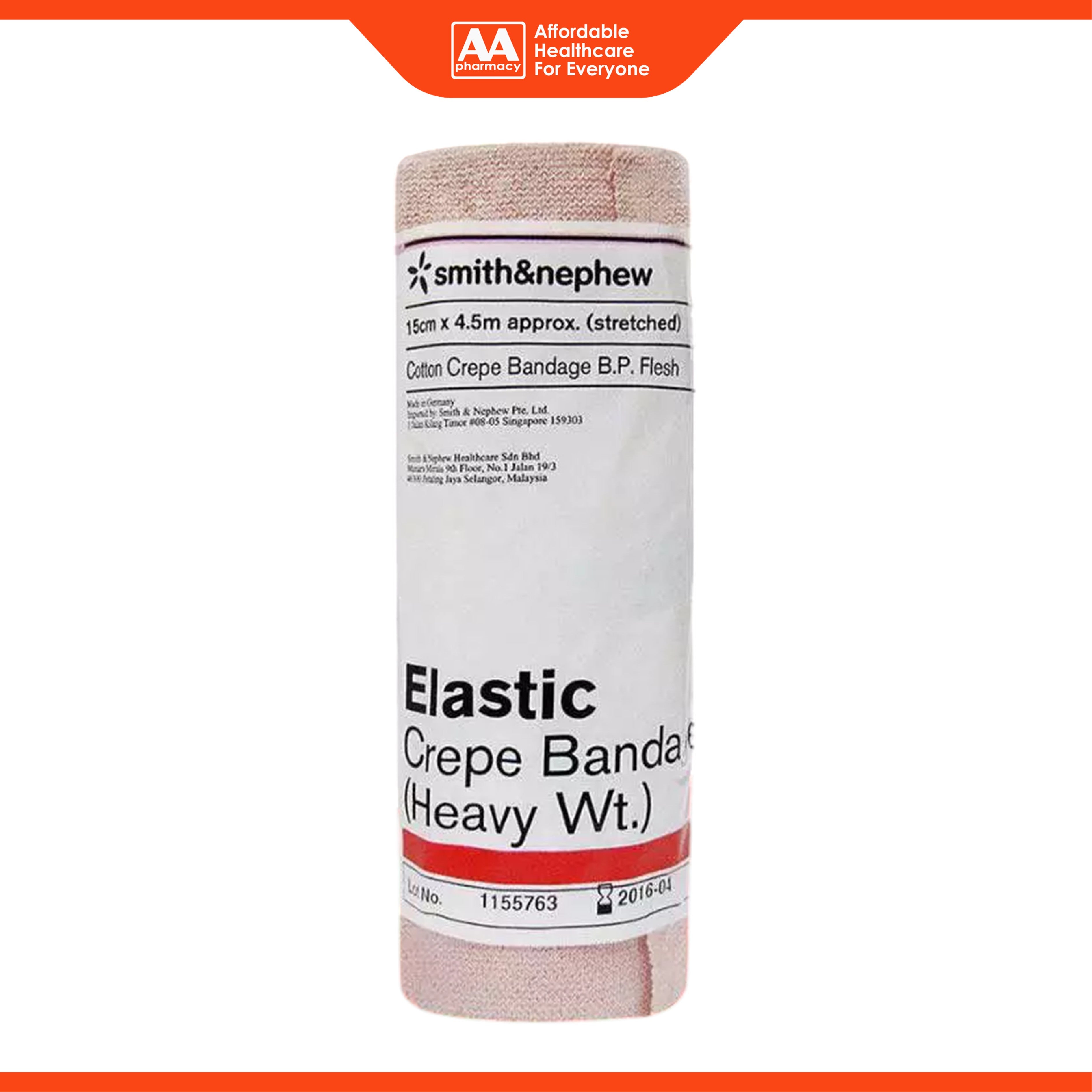 Smith and Nephew Cotton Elastic Crepe Bandage (Heavy Weight) 15cmx4.5m (Stretched) 1's