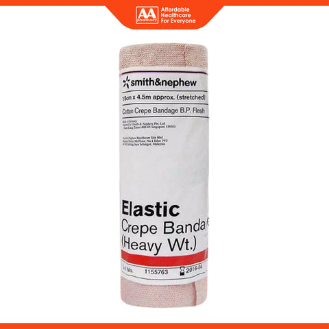 Smith and Nephew Cotton Elastic Crepe Bandage (Heavy Weight) 15cmx4.5m (Stretched) 1's