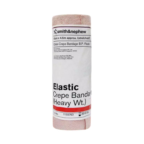 Smith and Nephew Cotton Elastic Crepe Bandage (Heavy Weight) 15cmx4.5m (Stretched) 1's