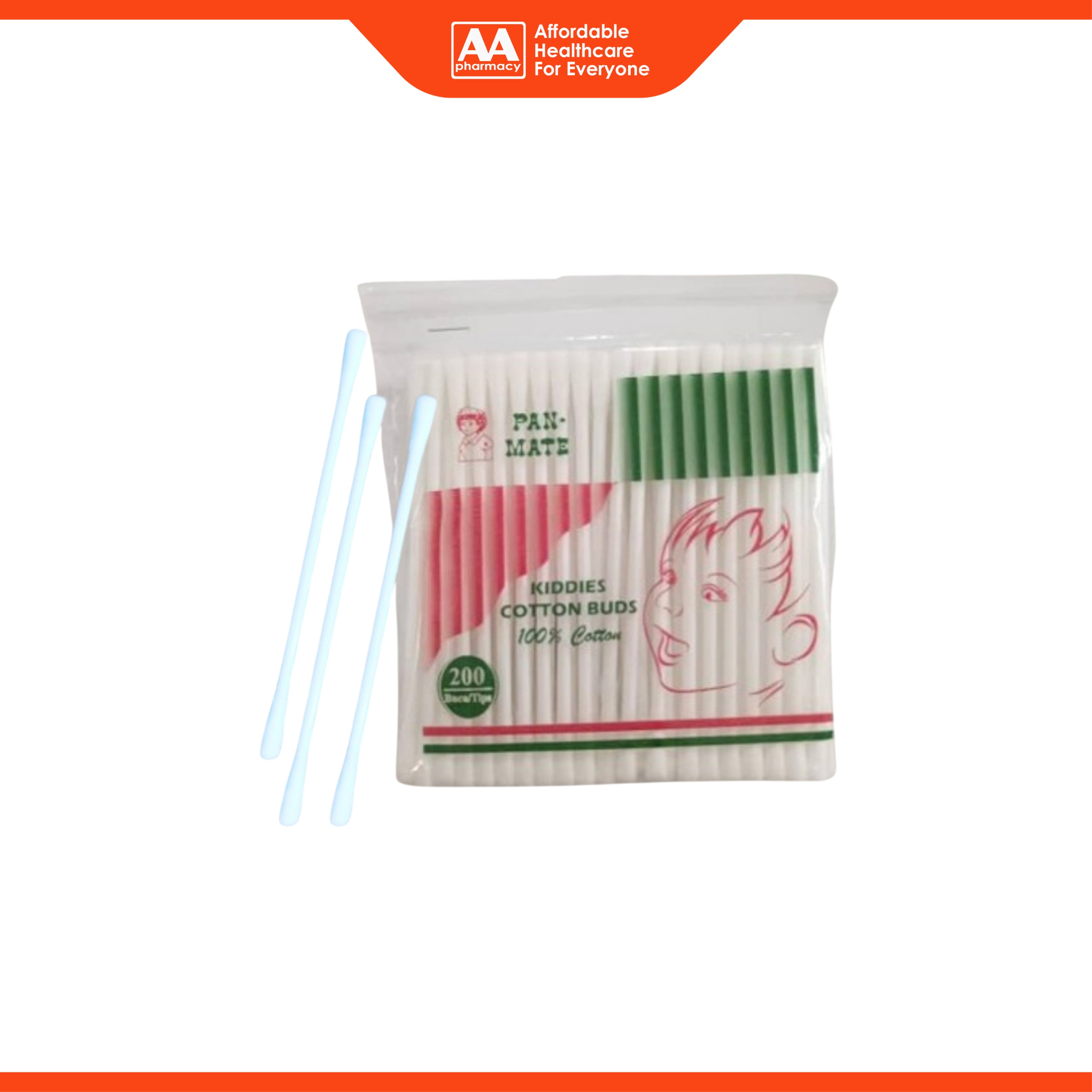 Pan-Mate Kiddies Cotton Buds (200's)