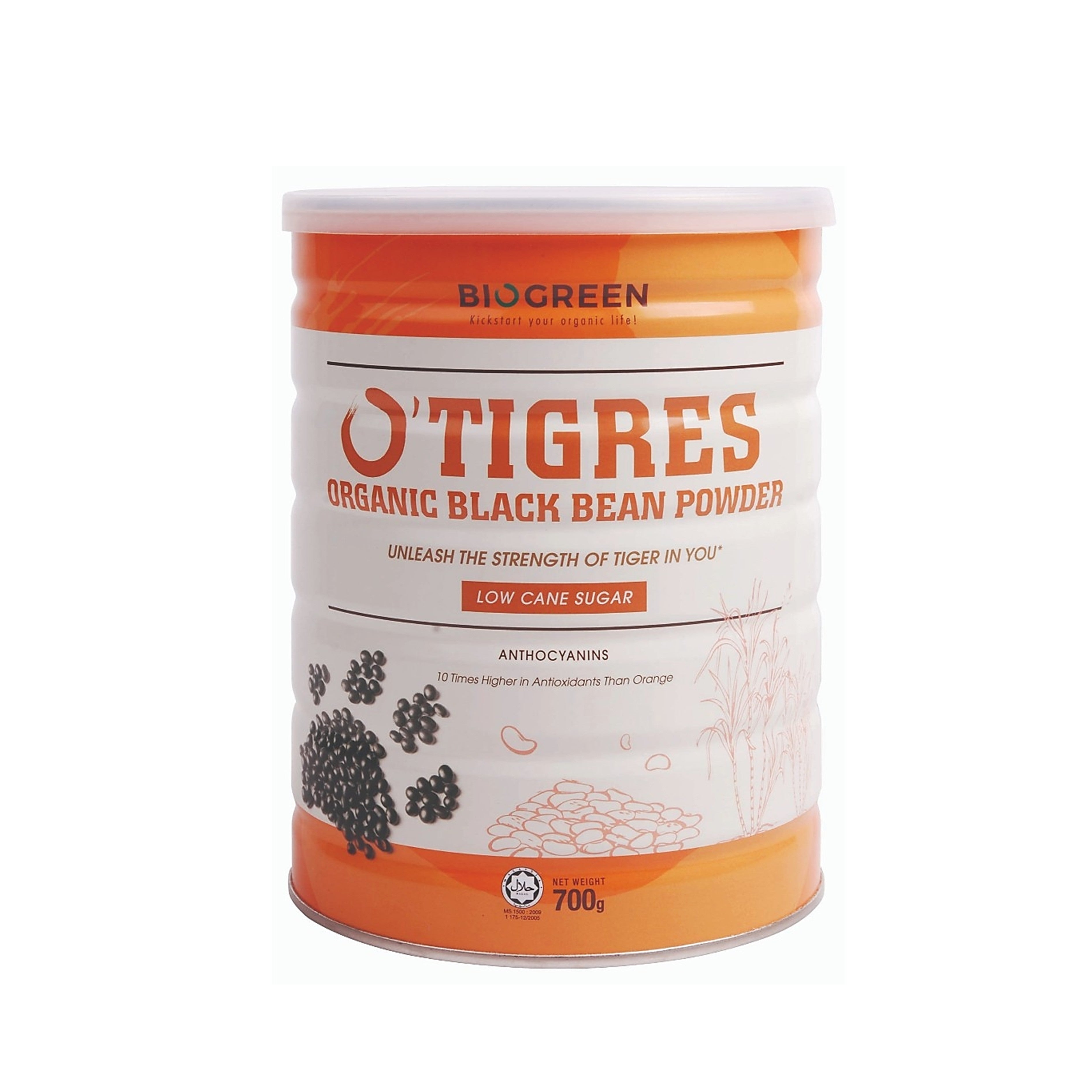 Biogreen O'Tigres Organic Black Bean Powder (Low Cane Sugar) 700g