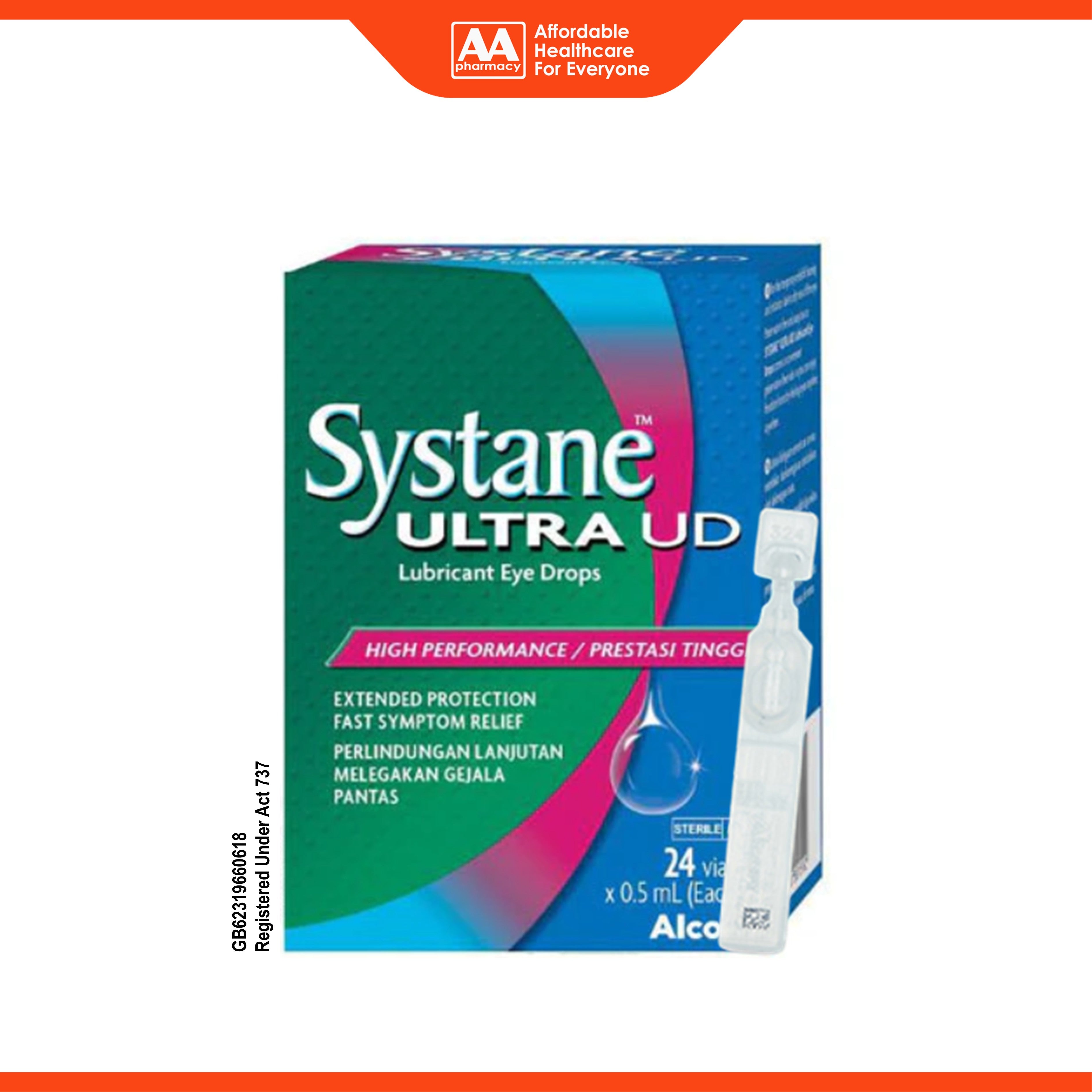 Systane Ultra Unit Dose Preservative-Free Lubricant Eye Drops 0.5mLx24's