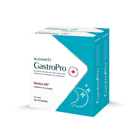 Bloomfit GastroPro (Mixture of Orange Juice and Lemon Juice Powder with Fermented Soy and Probiotic) Sachet 2x3gx14's