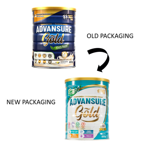 Advansure Gold Plant Based Complete Nutrition Formula Dietary Food 850g (Vanilla Flavour)