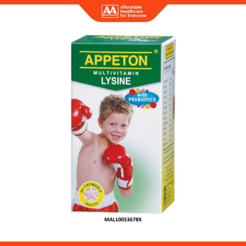 Appeton Multivitamin Lysine with Prebiotics Chewable Tablet 60's