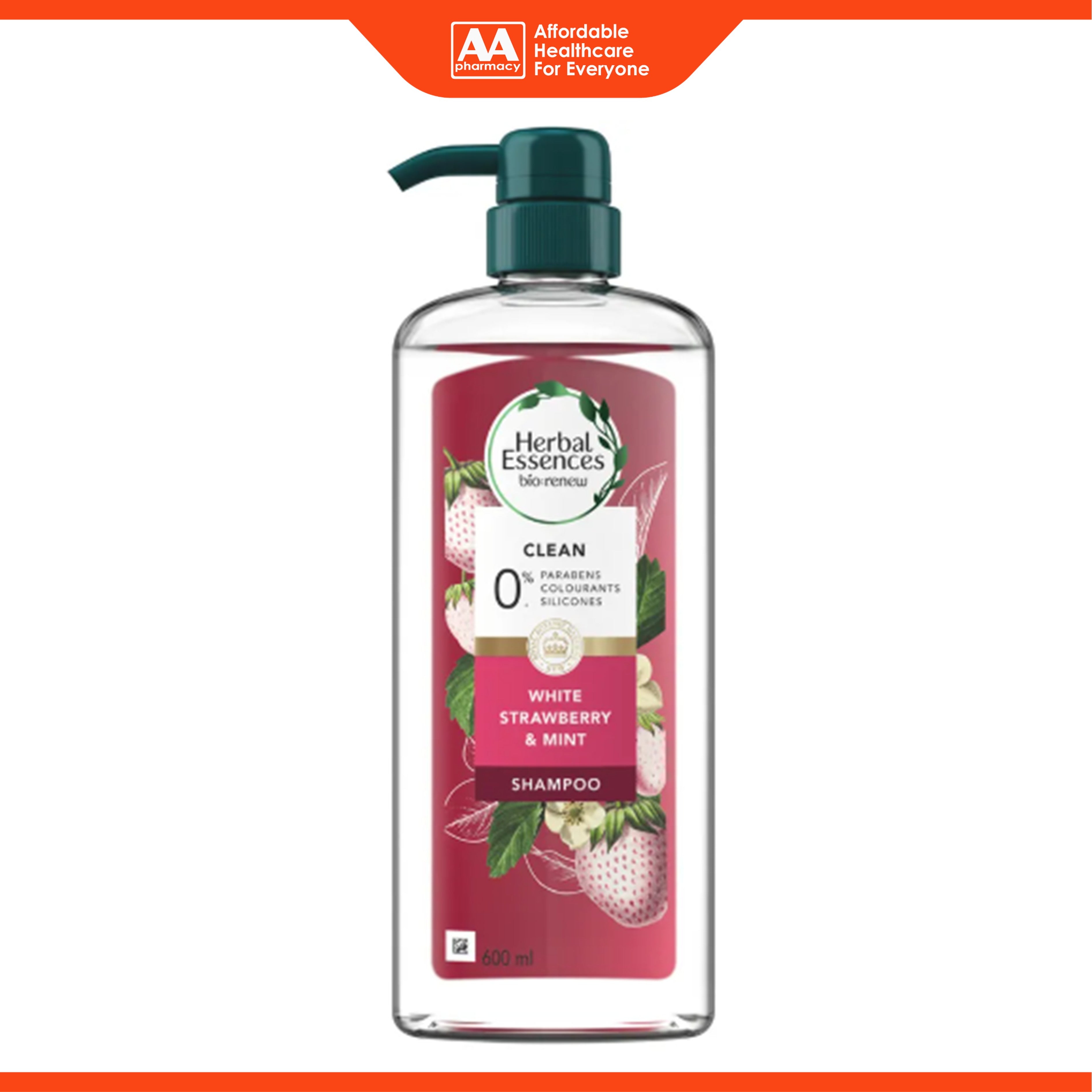 Herbal Essences bio:renew Shampoo - White Strawberry and Mint, Clean (600ml)