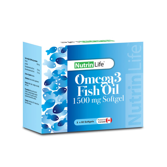 NutrinLife Omega 3 Fish Oil 1500mg Softgel 3x60's