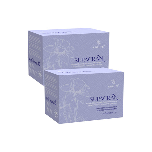 Finelife SupaCran (Botanical Beverage Mix Apple with Cranberry Extract, Probiotic Cultures and D-Mannose) Sachet 2x30's
