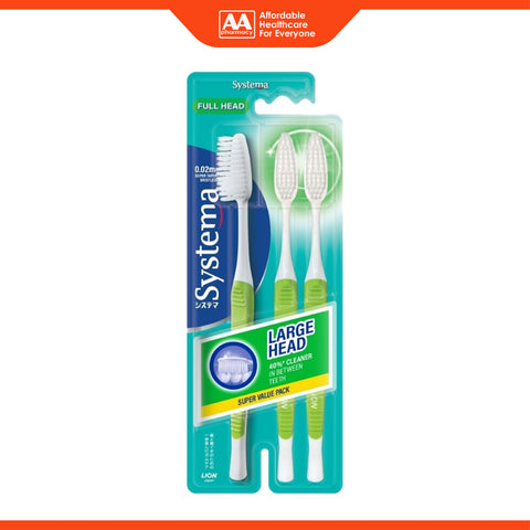 Systema Toothbrush (Full Head, Large Head Size, Soft) 3's