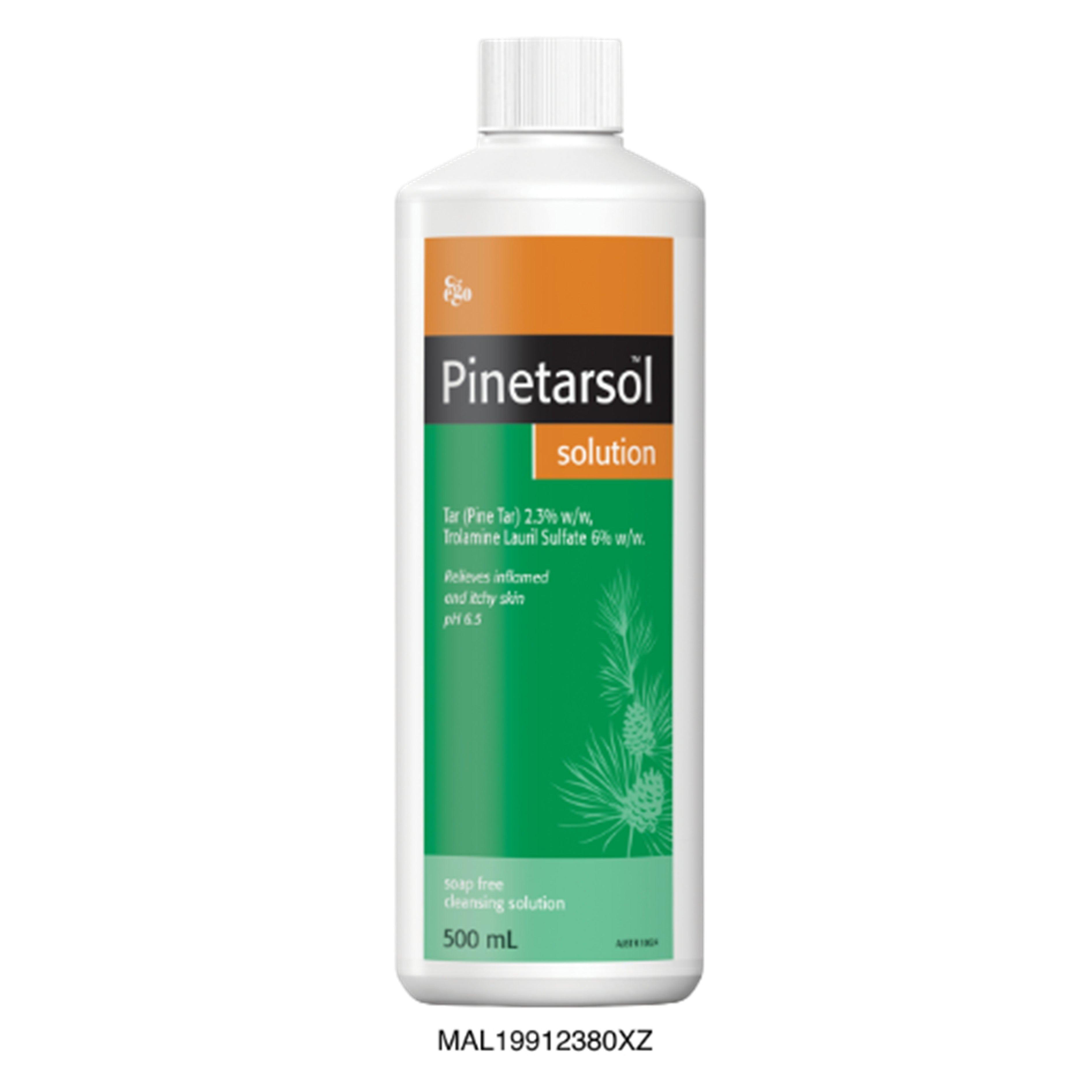 Pinetarsol Tar (Pine Tar) 2.3% + Trolamine Lauril Sulfate 6% Cleansing Solution 500mL