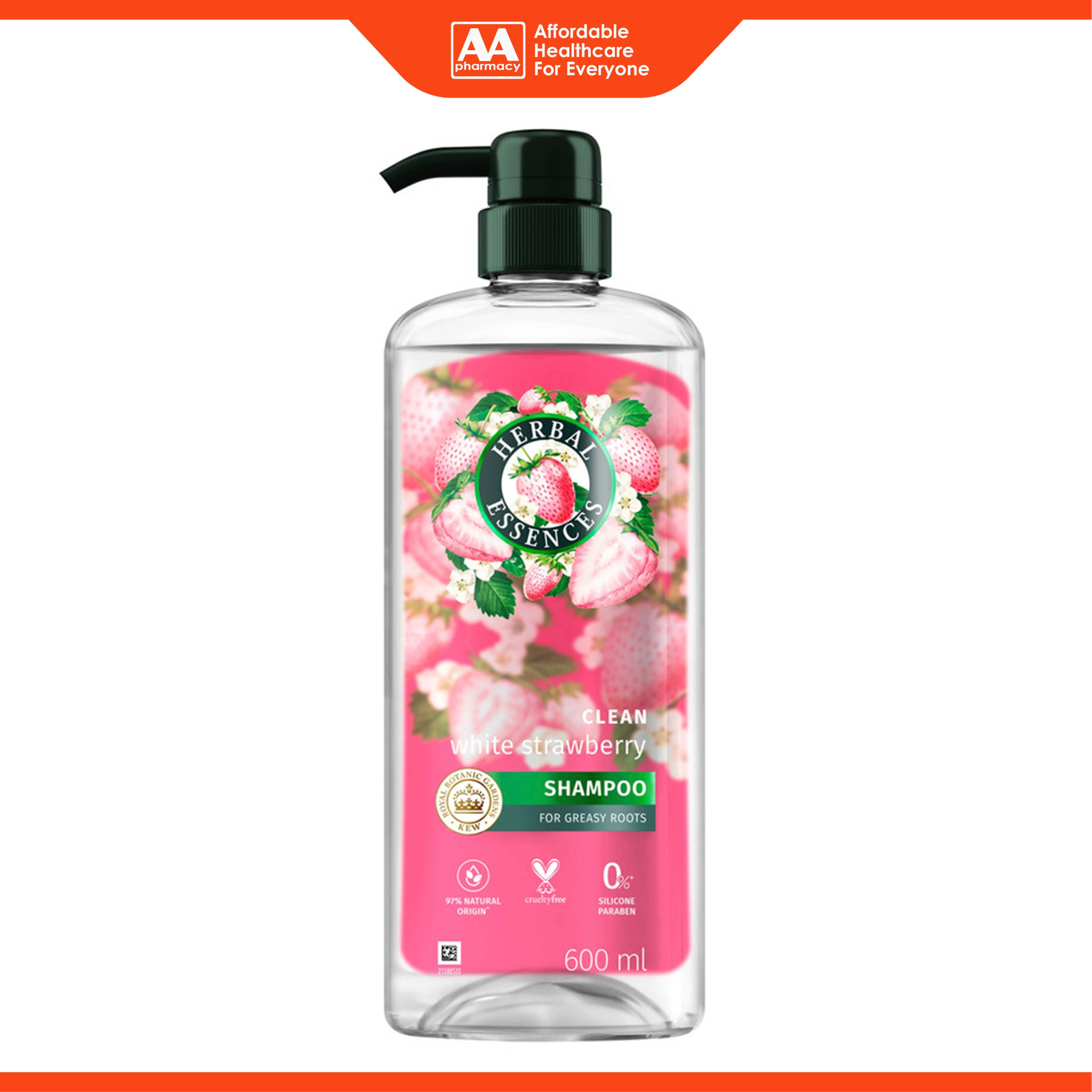 Herbal Essences Shampoo - White Strawberry, Clean (600ml)