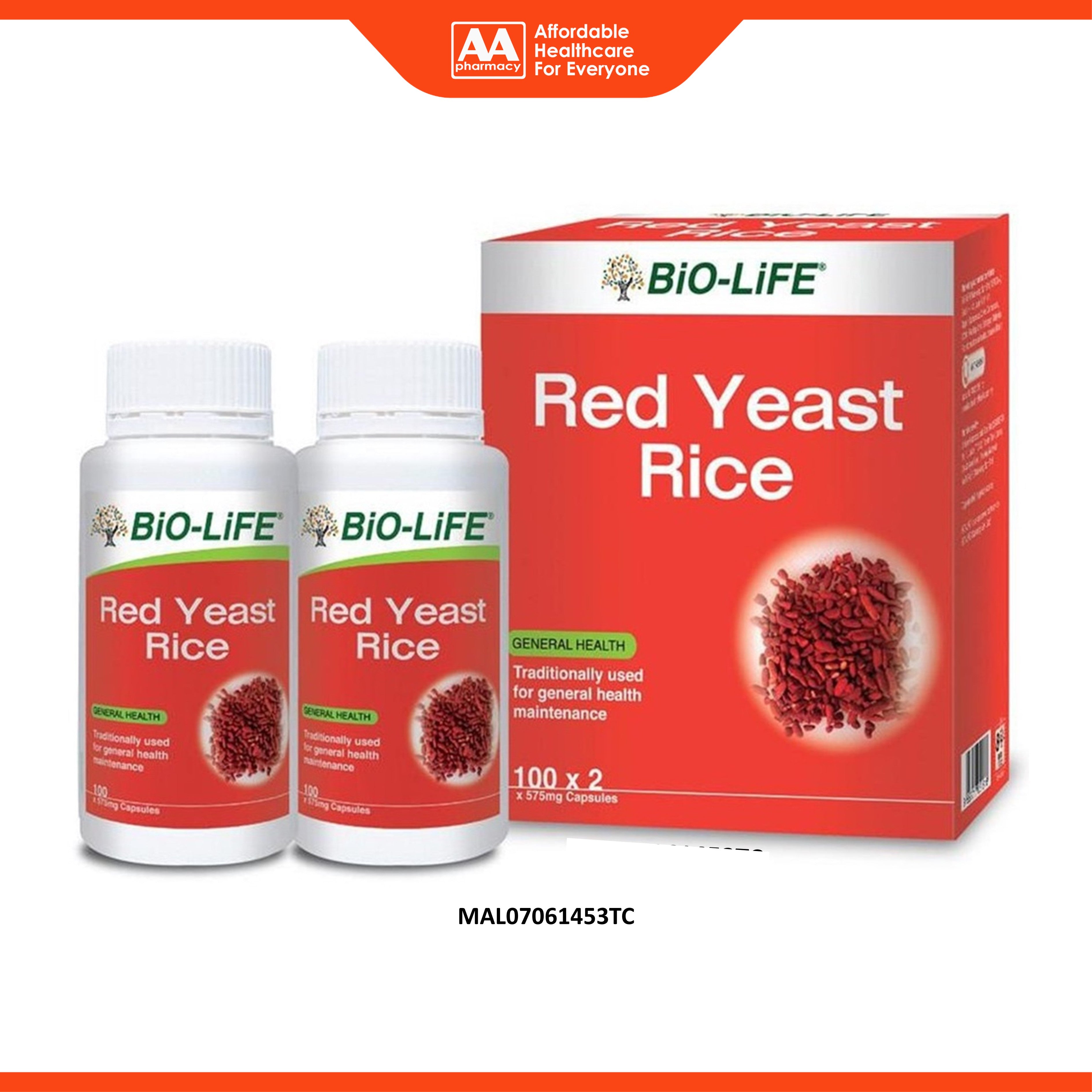 Bio-Life Red Yeast Rice Capsule (2 x 100's)