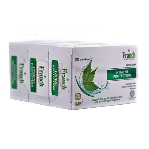 Franch Neem Soap (Hygiene Protection) 100gx3's
