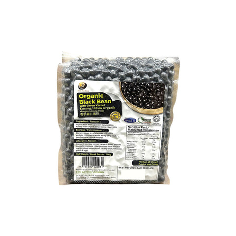 Eco Action Organic Black Bean with Green Kernel 500g