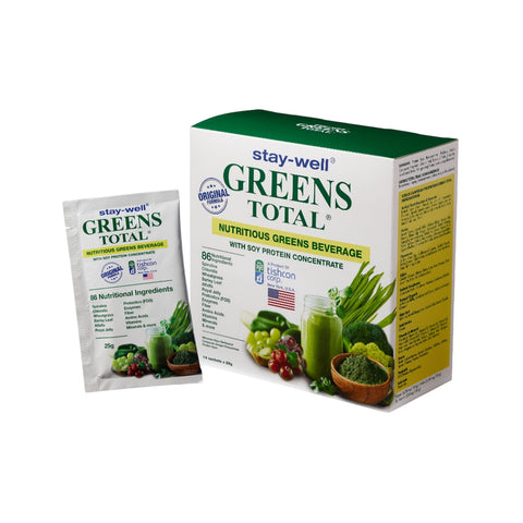 Stay-Well Greens Total Nutritious Greens Beverage with Soy Protein Concentrate 25gx14's