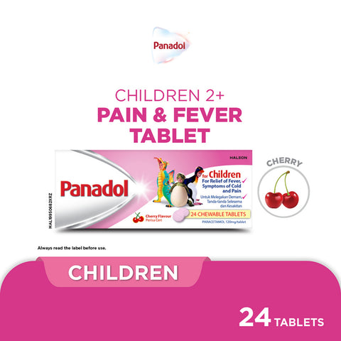 Panadol For Children 120mg Tablet 2x12's (Cherry Flavour)