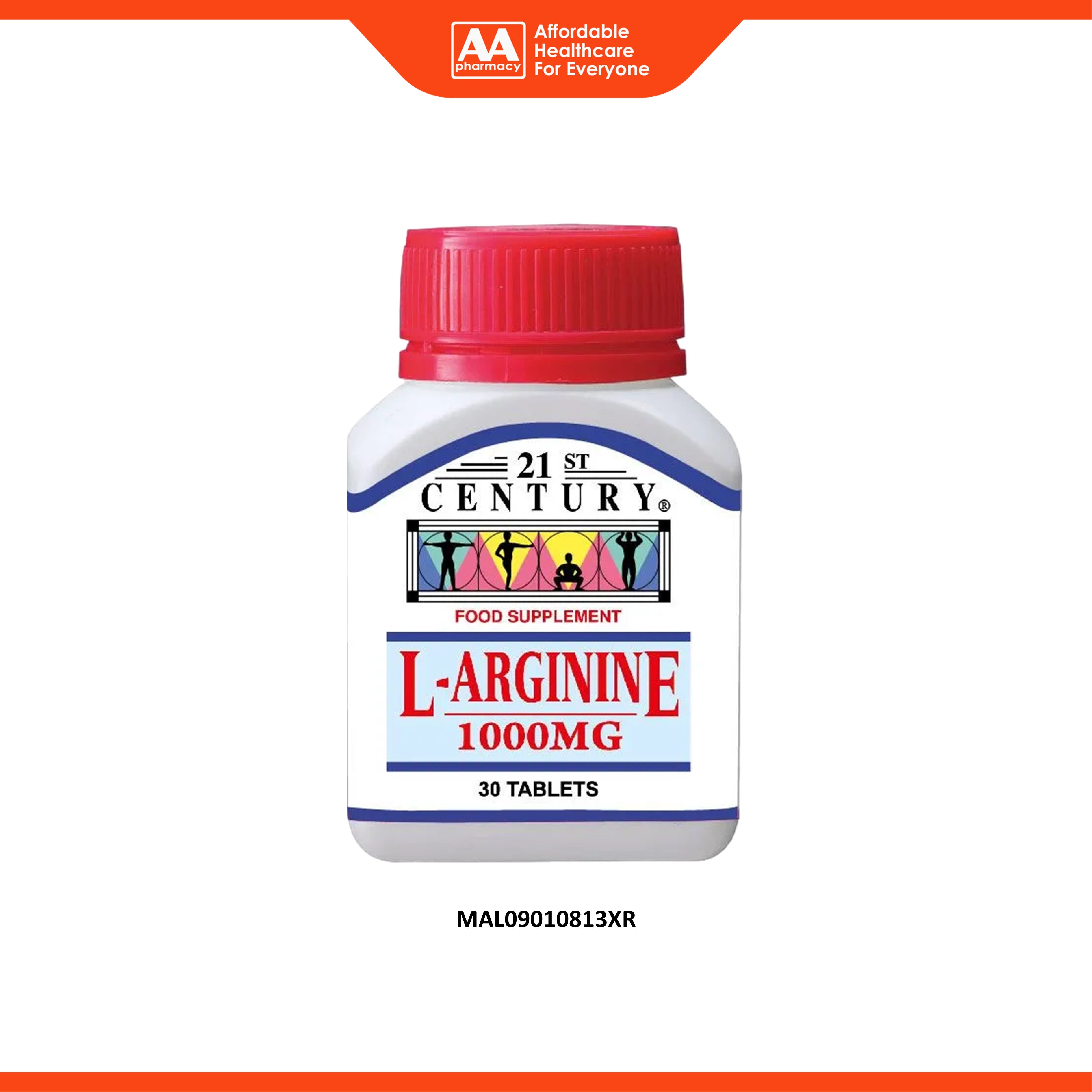 21st Century L-Arginine 1000mg Tablet (30's)