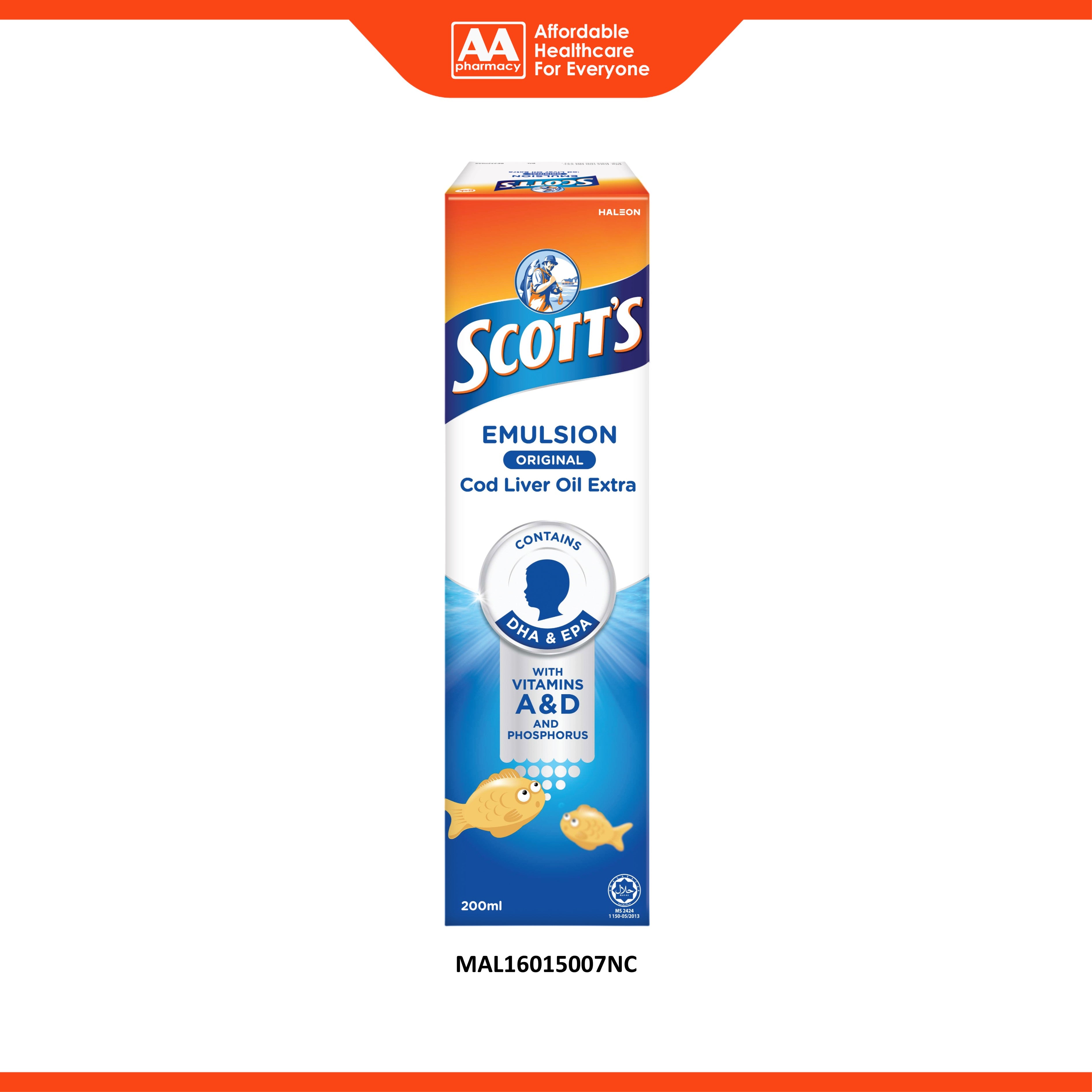 Scott's Cod Liver Oil Extra Emulsion (Original Flavour) 200mL