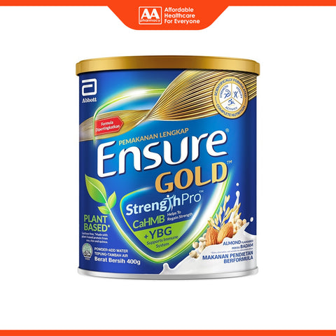 Abbott Ensure Gold StrengthPro Plant-Based Complete Nutrition Drink 400g (Almond Flavour)