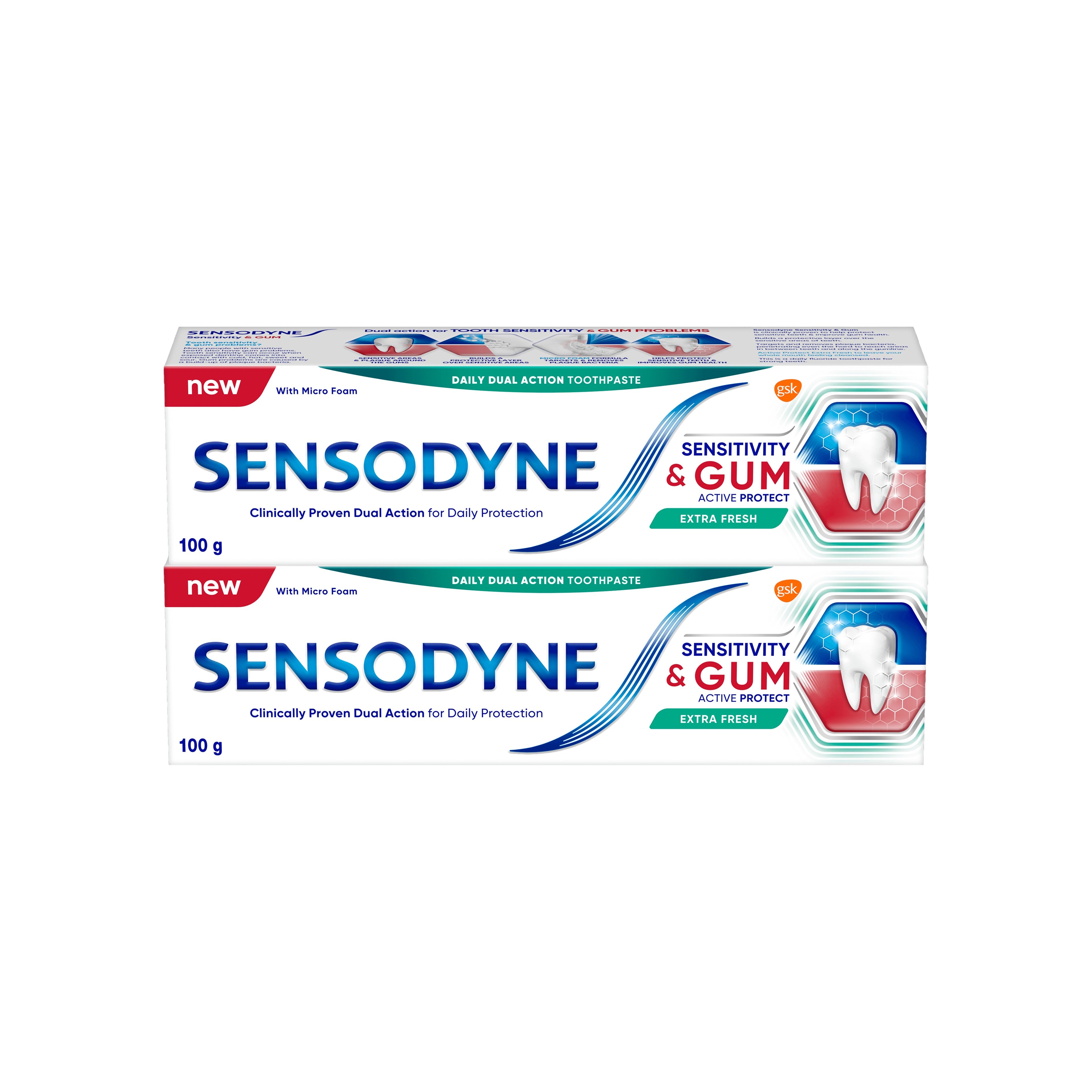 Sensodyne Toothpaste (Sensitivity and Gum, Extra Fresh Flavour) 100gx2's [Twinpack]