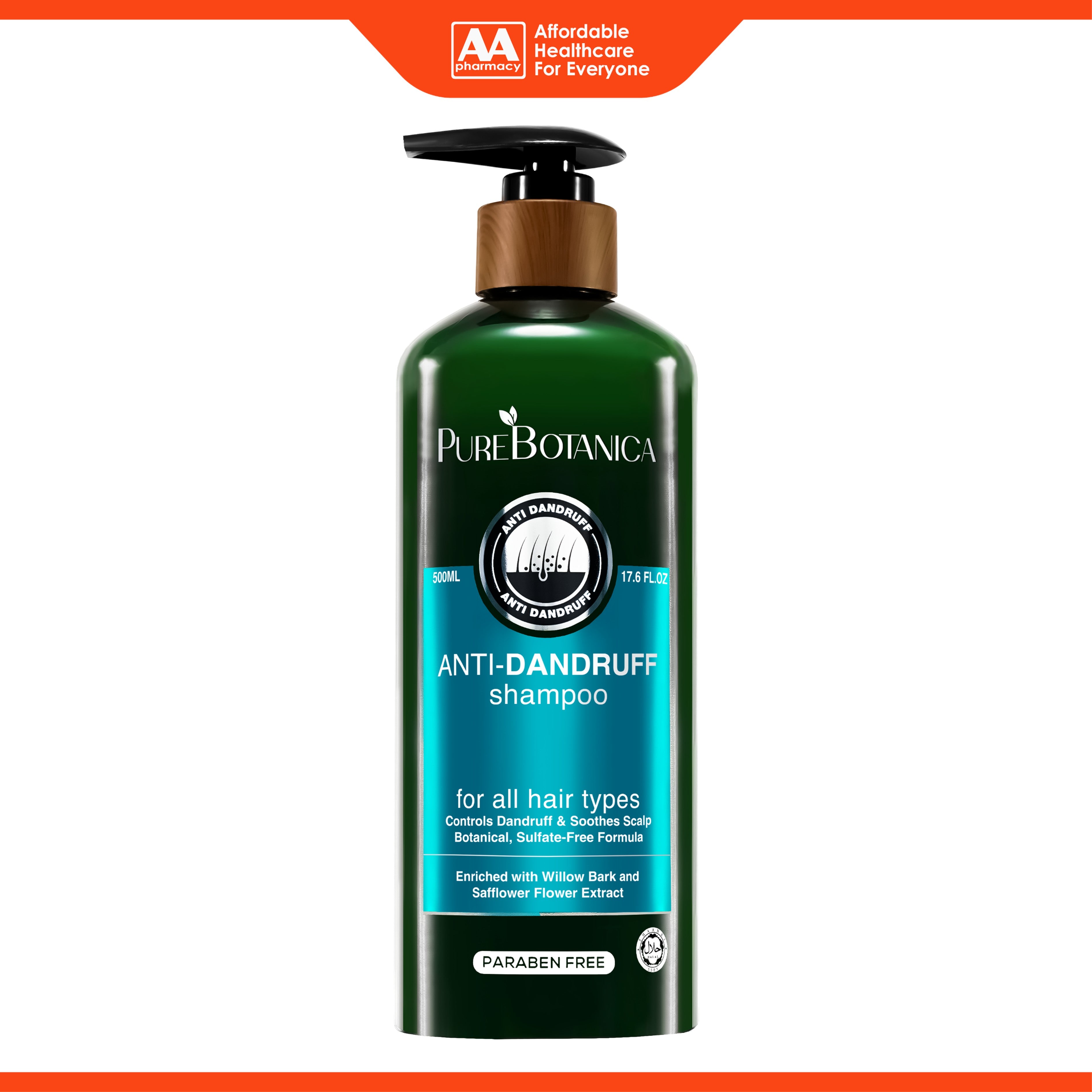 PureBotanica Anti-Dandruff Shampoo 500mL