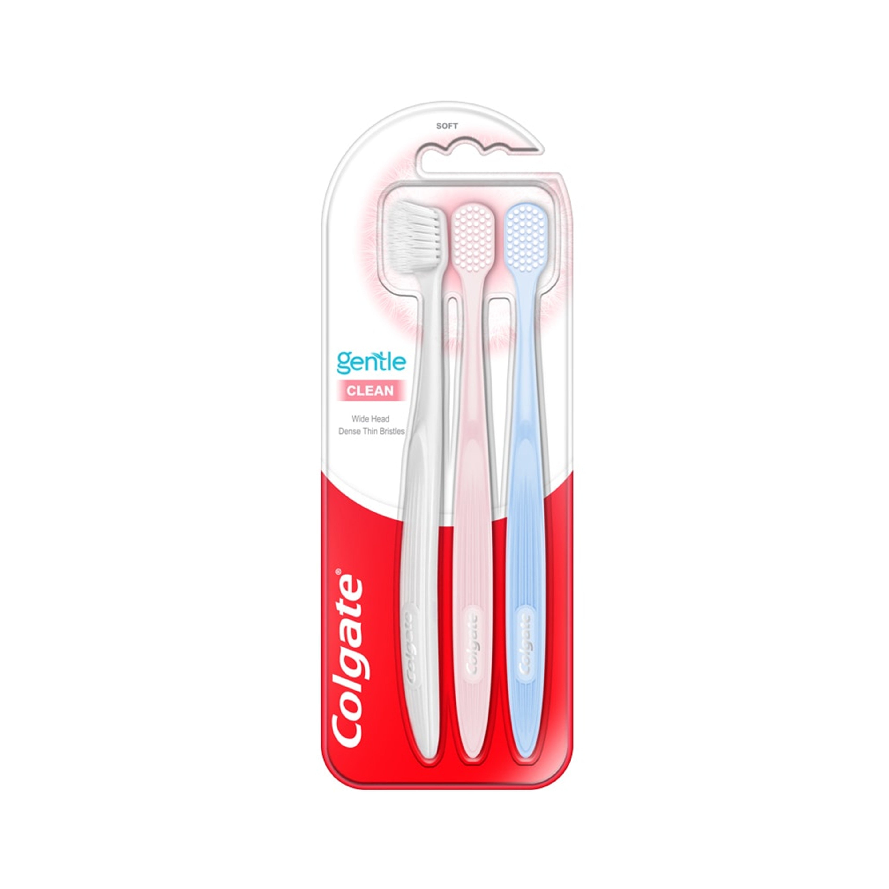 Colgate Toothbrush (Gentle Clean, Soft) 3's