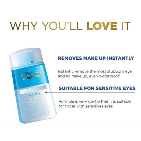 L'Oréal Paris Dermo-Expertise Gentle Lip and Eye Make-Up Remover 125mL