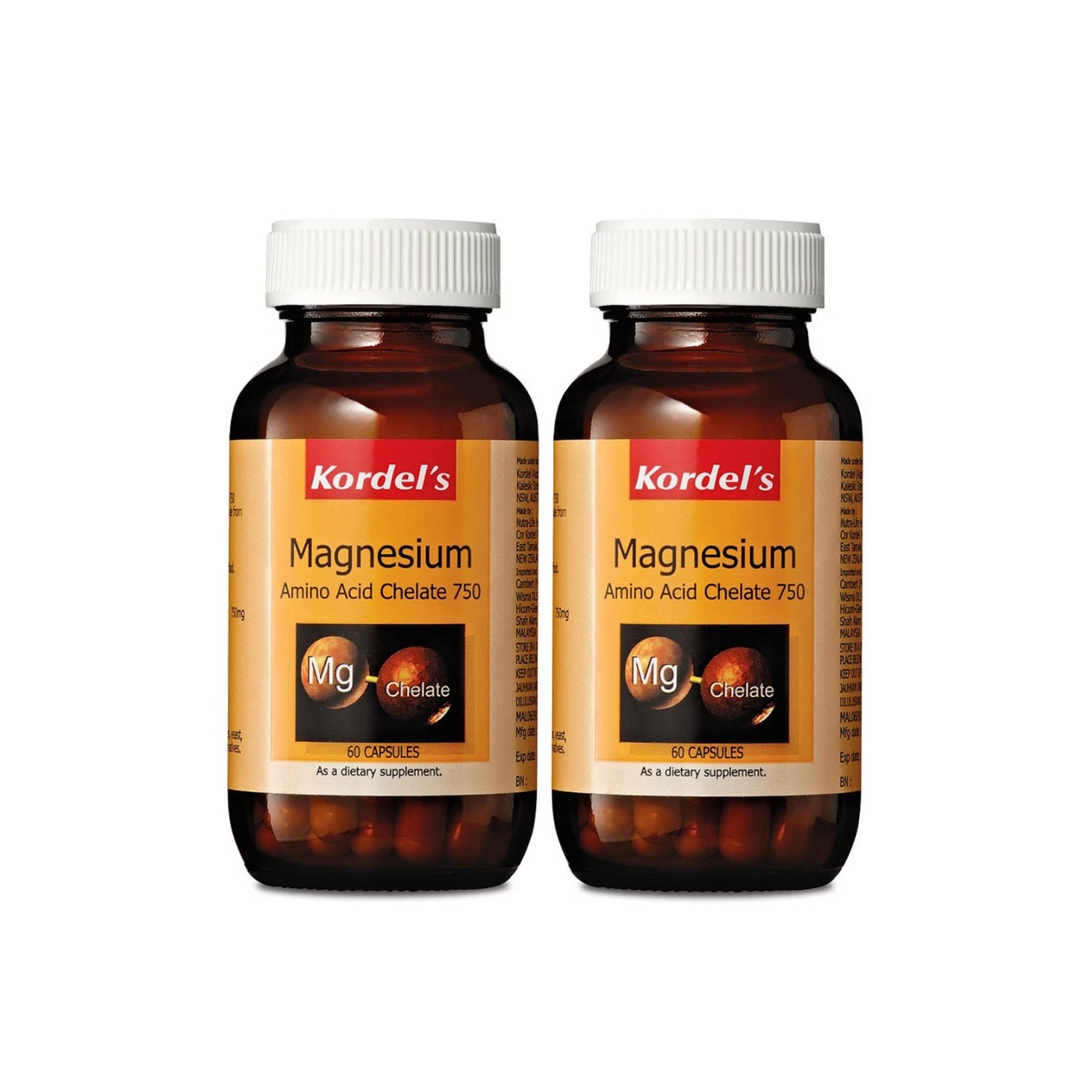 Kordel's Magnesium Amino Acid Chelate 750 Capsule 2x60's