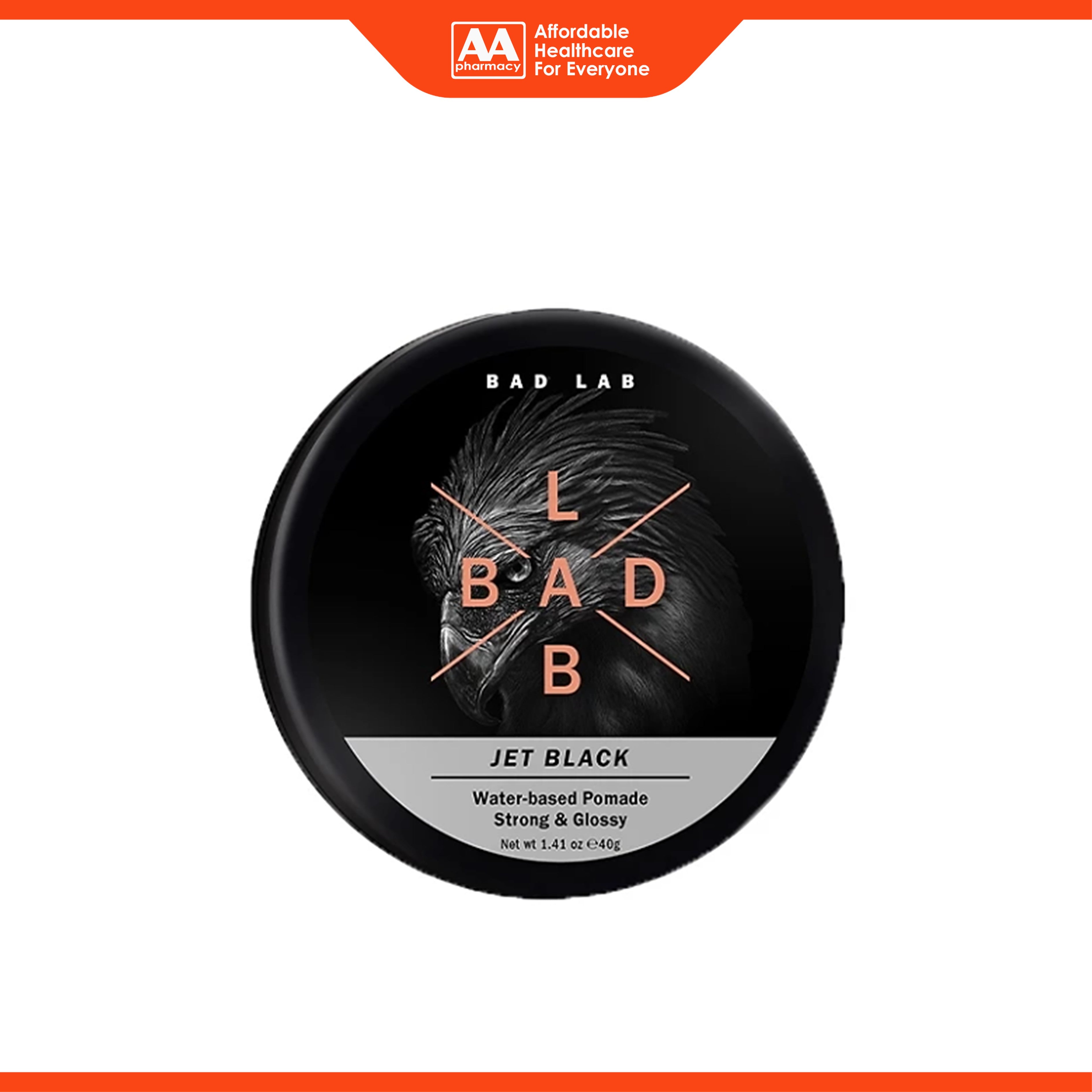 Bad Lab Water-Based Pomade (Jet Black, Strong and Glossy) 40g