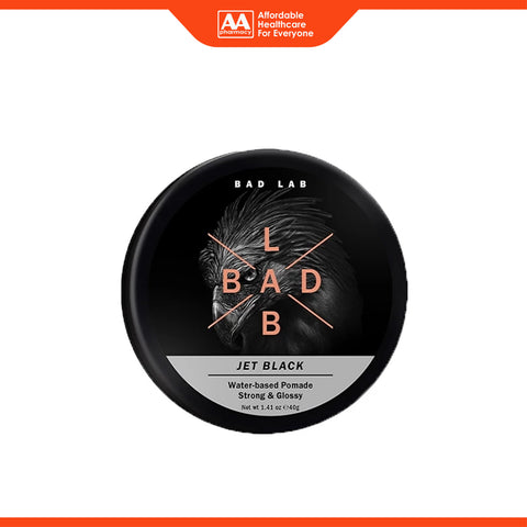 Bad Lab Water-Based Pomade (Jet Black, Strong and Glossy) 40g