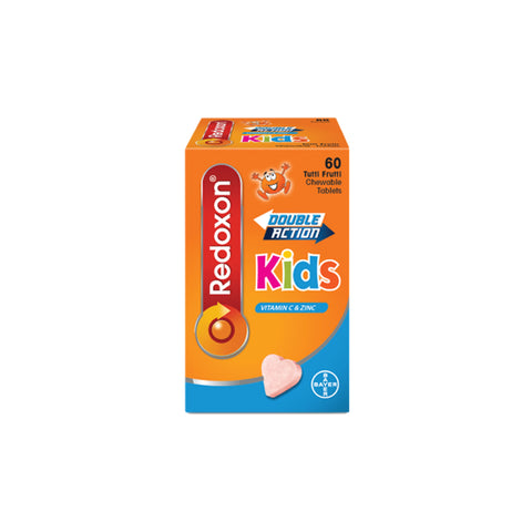 Redoxon Double Action Kids (Vitamin C and Zinc) Chewable Tablet 60's (Tutti Frutti Flavour)
