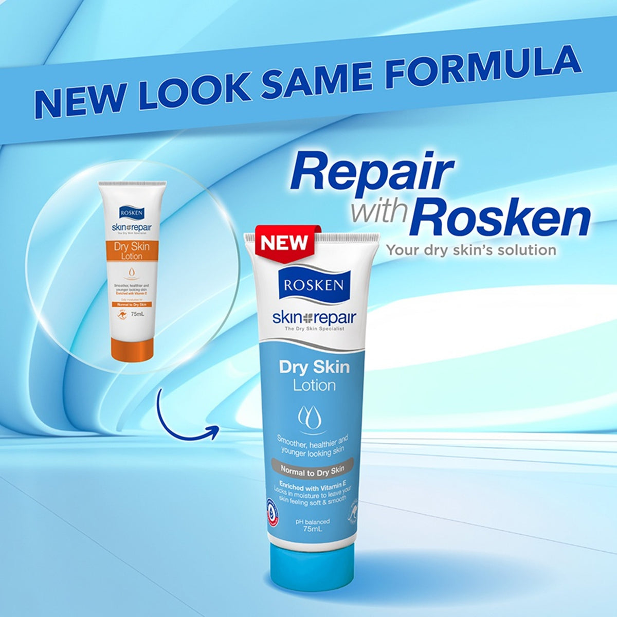 Rosken Skin Repair Dry Skin Lotion (75ml)
