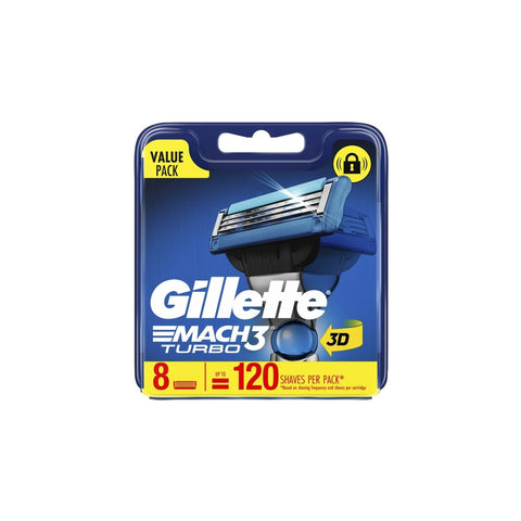Gillette Mach 3 Turbo Cartridge 8's