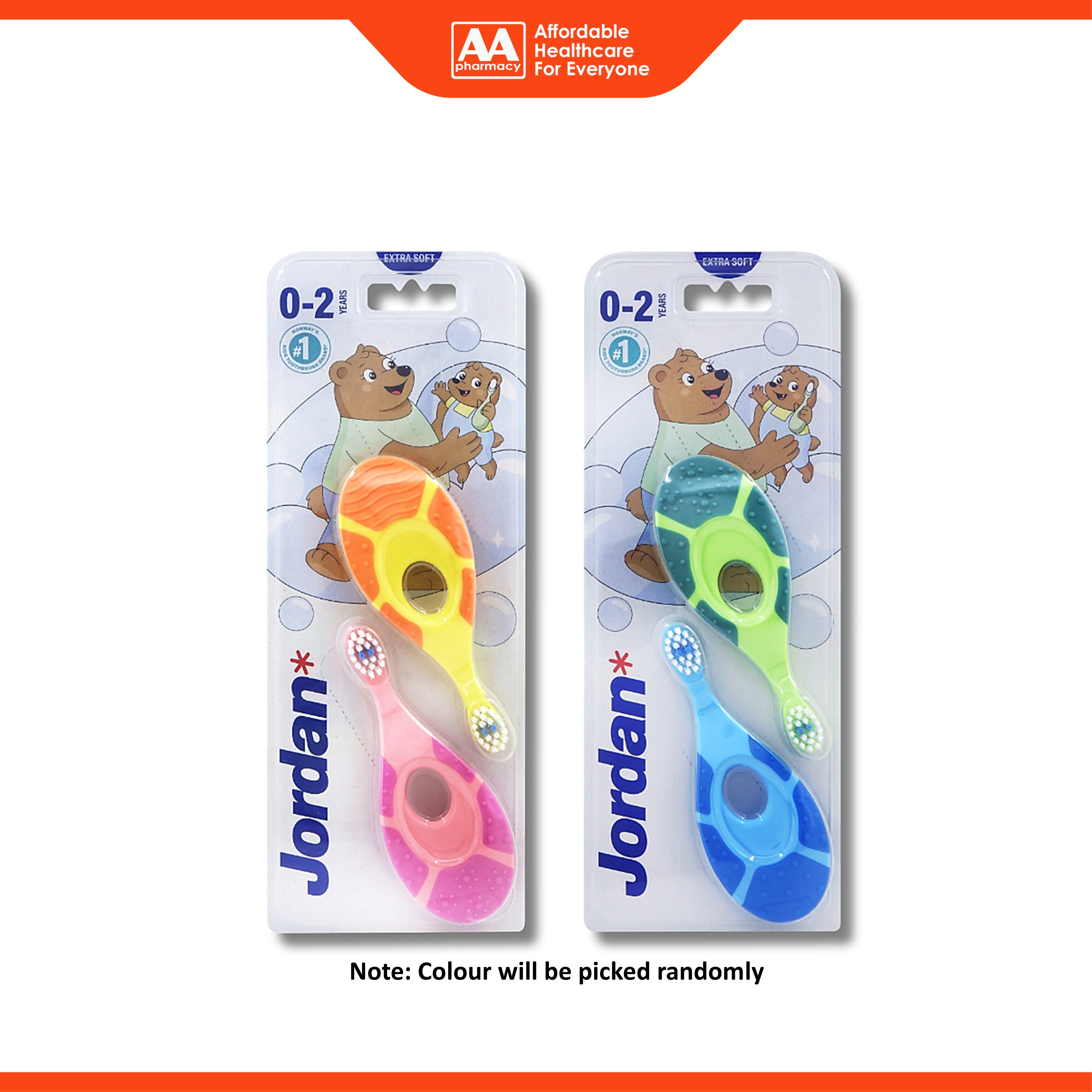 Jordan Toothbrush Step 1 0-2 Years Extra Soft (2's)