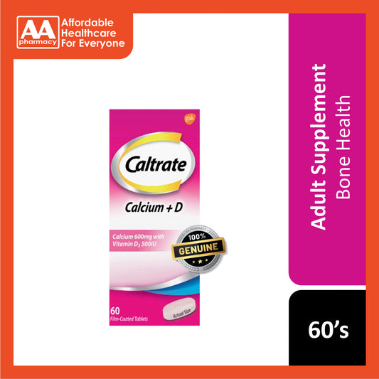 Caltrate Calcium 600mg + D Tablet 60's