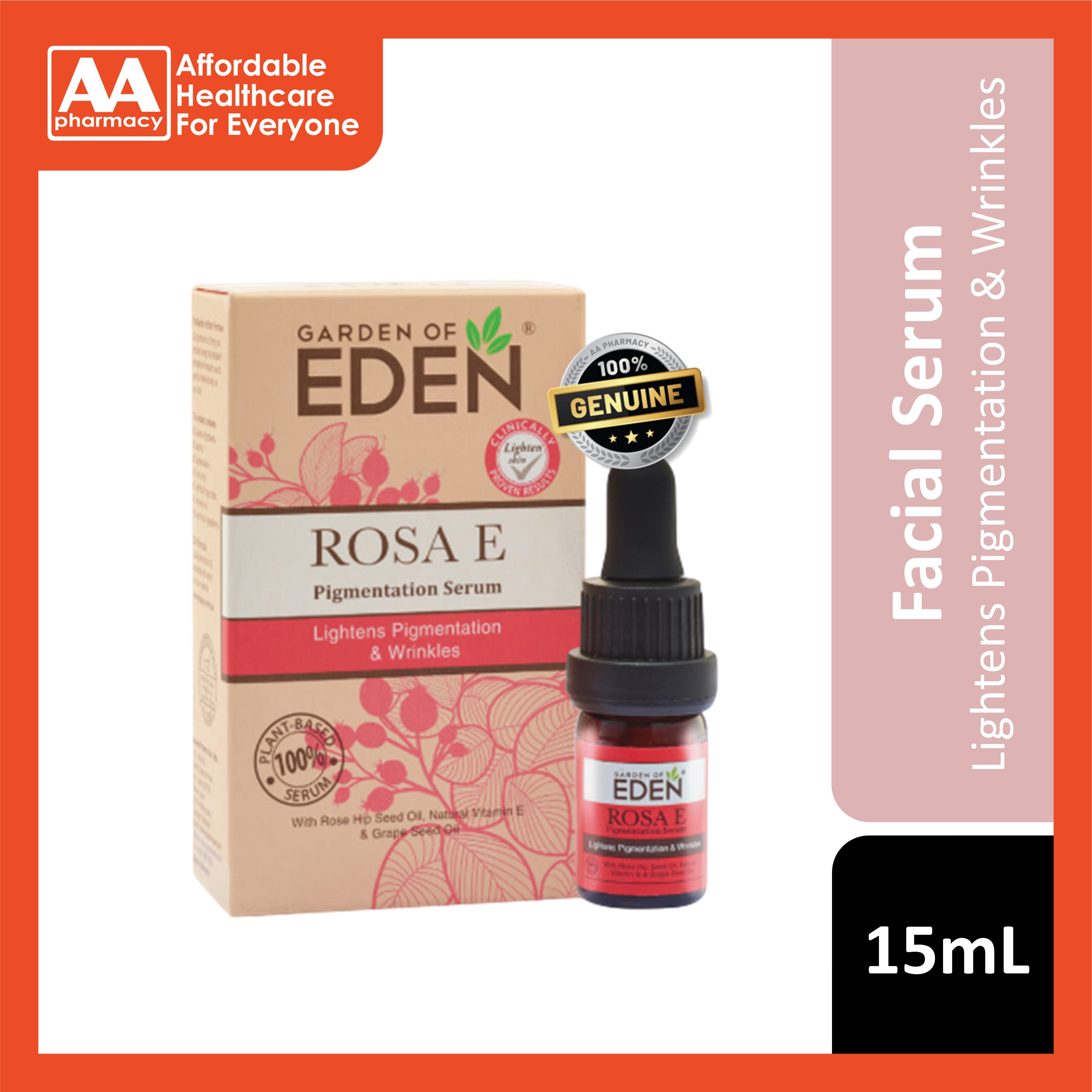 Garden Of Eden Rosa E Pigmentation Serum 15mL