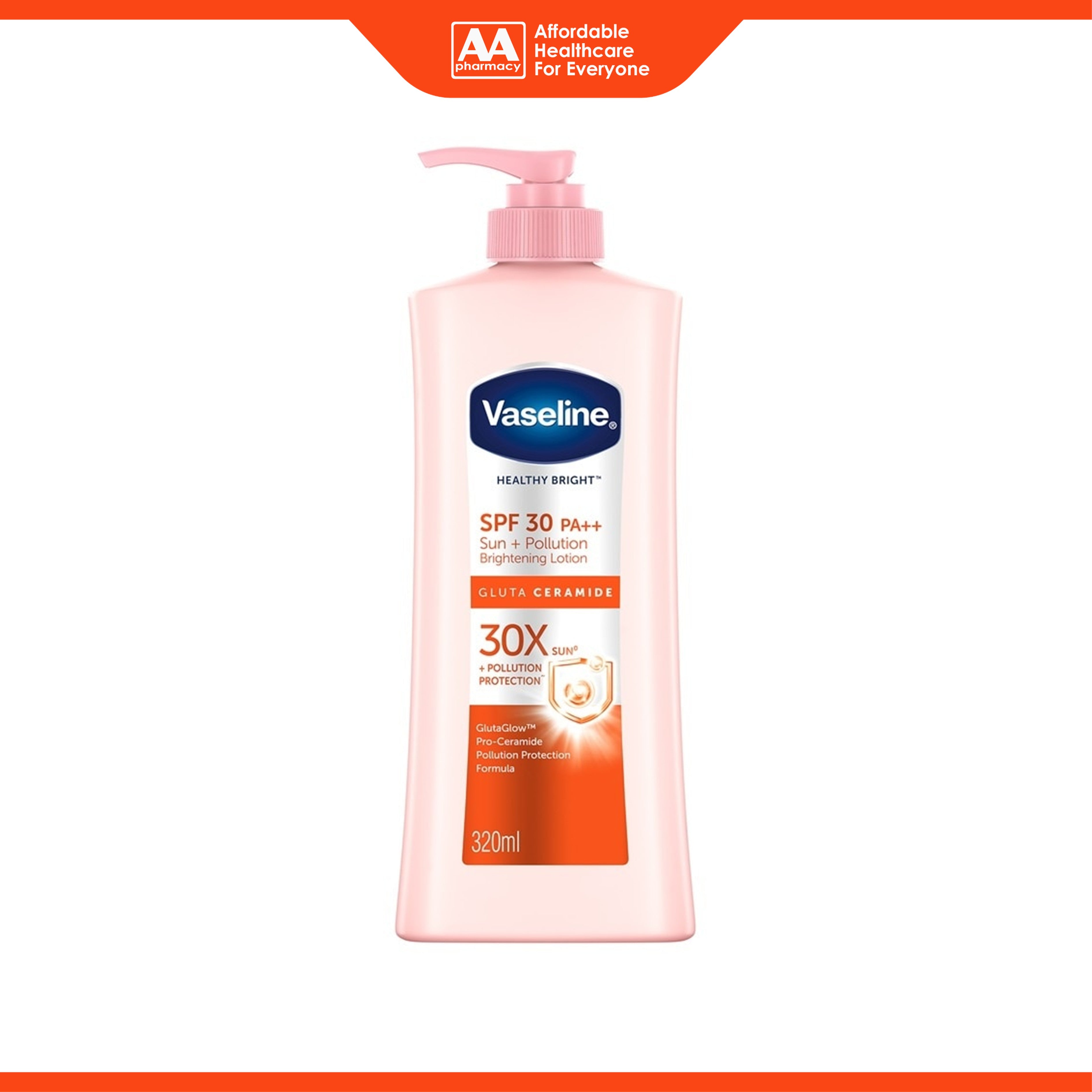 Vaseline Healthy Bright SPF 30 PA++ Sun + Pollution Brightening Lotion (320ml)