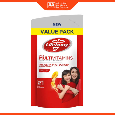 Lifebuoy Antibacterial Body Wash with Multivitamins (Total 10) 800mL (Refill Pack)