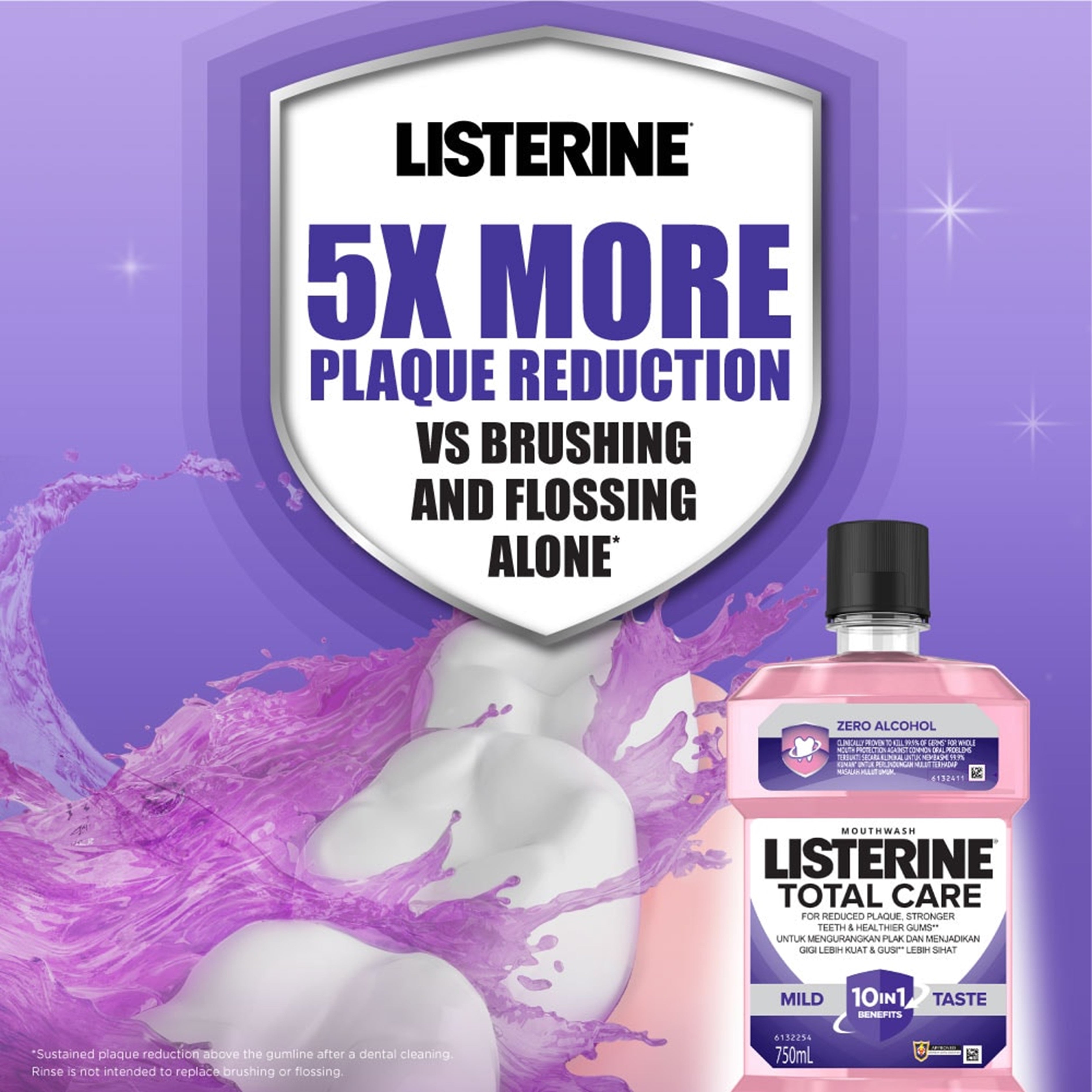 Listerine Mouthwash - Total Care (Mild Taste) 750mL