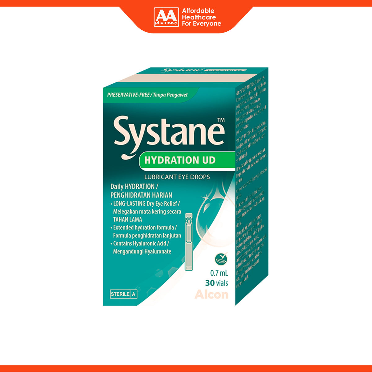 Systane Hydration UD Lubricant Eye Drops - Preservative-Free Vials (30 x 0.7ml)