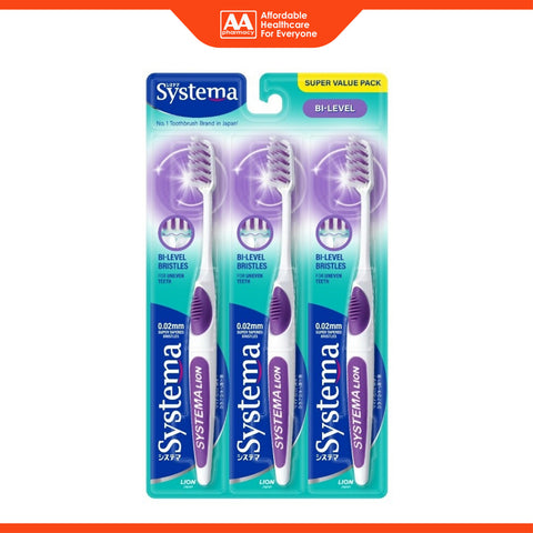 Systema Toothbrush (Bi-Level, Medium Soft) 3's