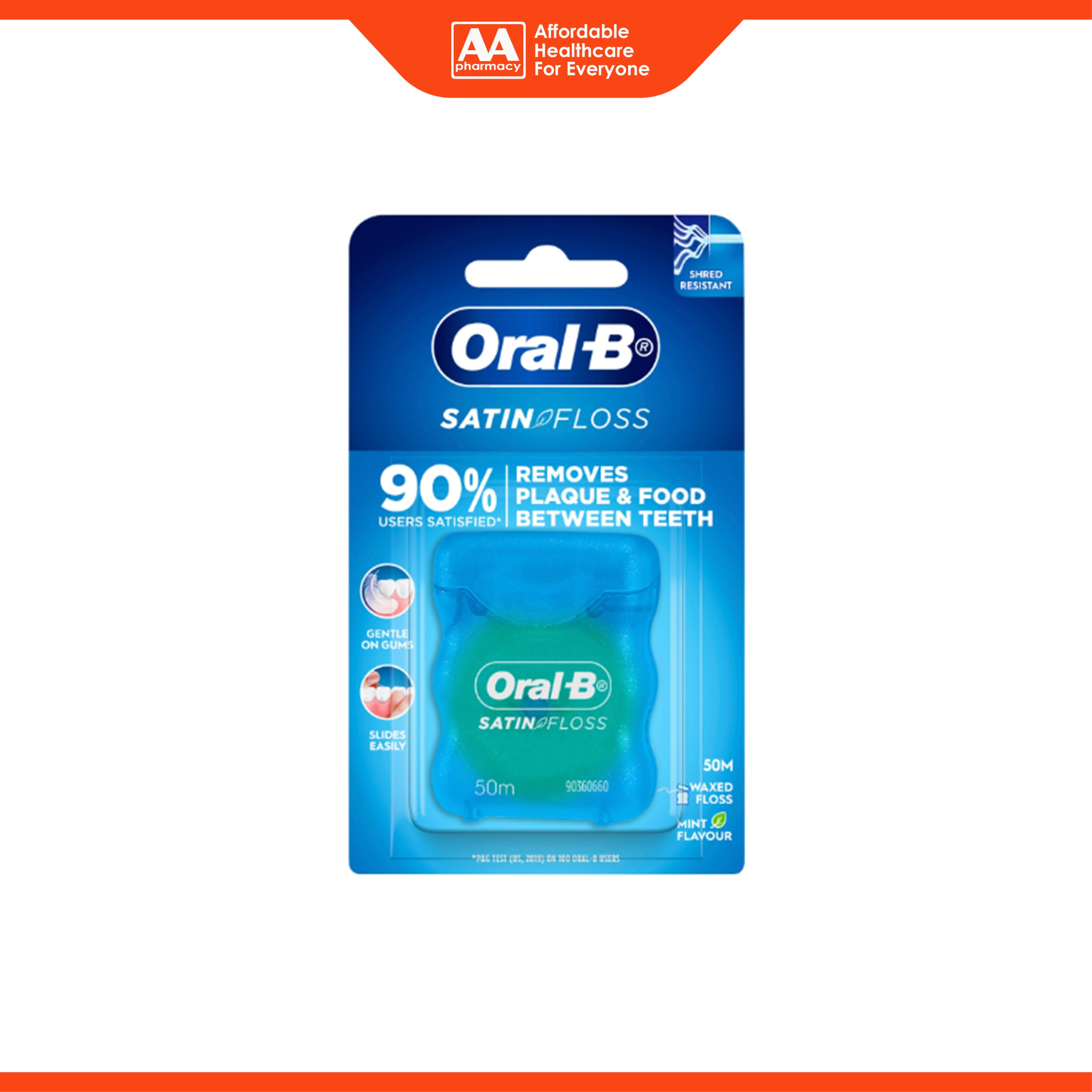 Oral-B Satin Waxed Floss 50m 1's