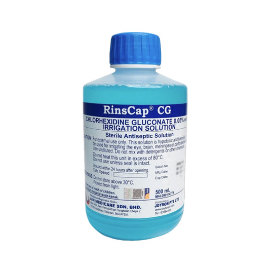 Rinscap CG Chlorhexidine Gluconate 0.05% Irrigation Solution 500ml