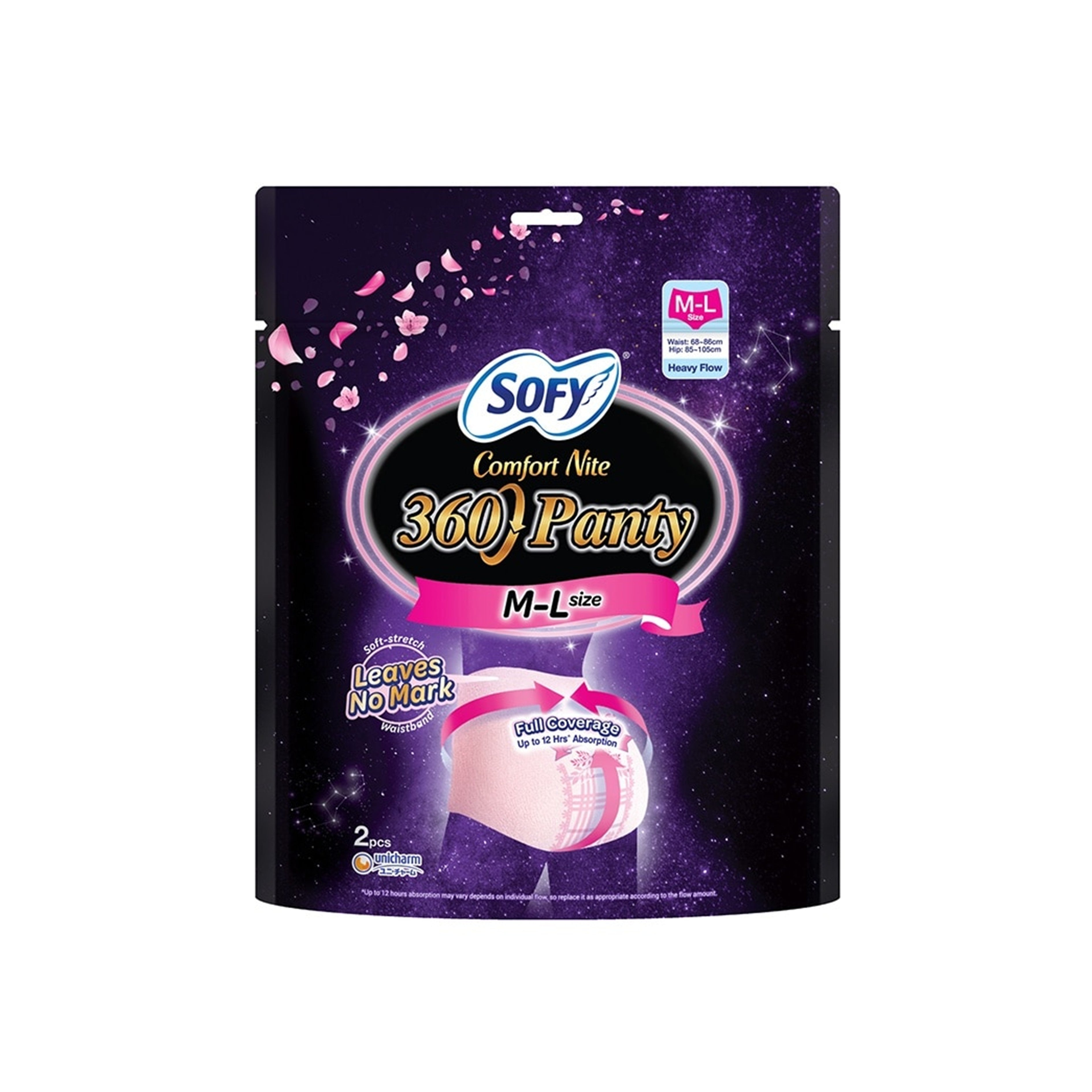 Sofy Comfort Nite 360 Panty Size M-L (Hip 85-105cm) 2's